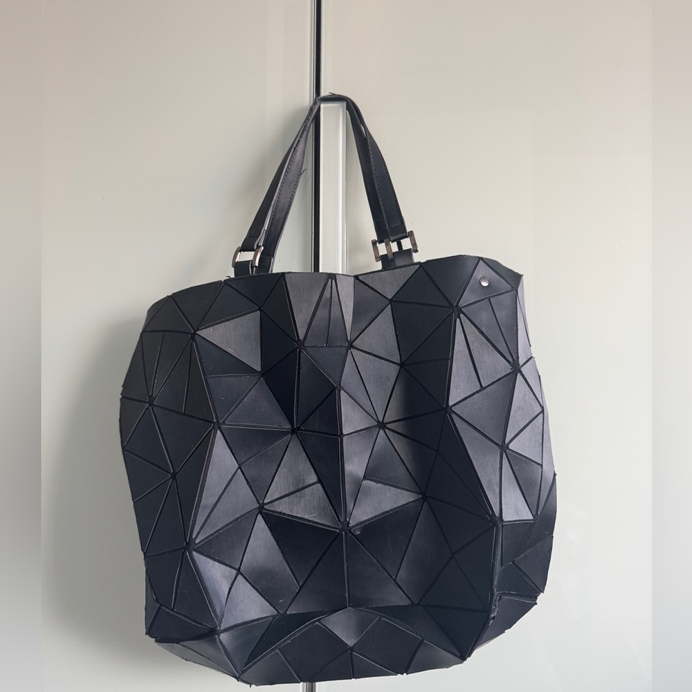 Geometric Black Tote Bag